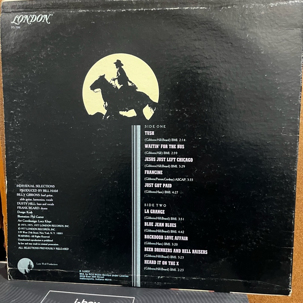 Best of ZZ TOP Vinyl Record 1976 - Picture 2 of 6